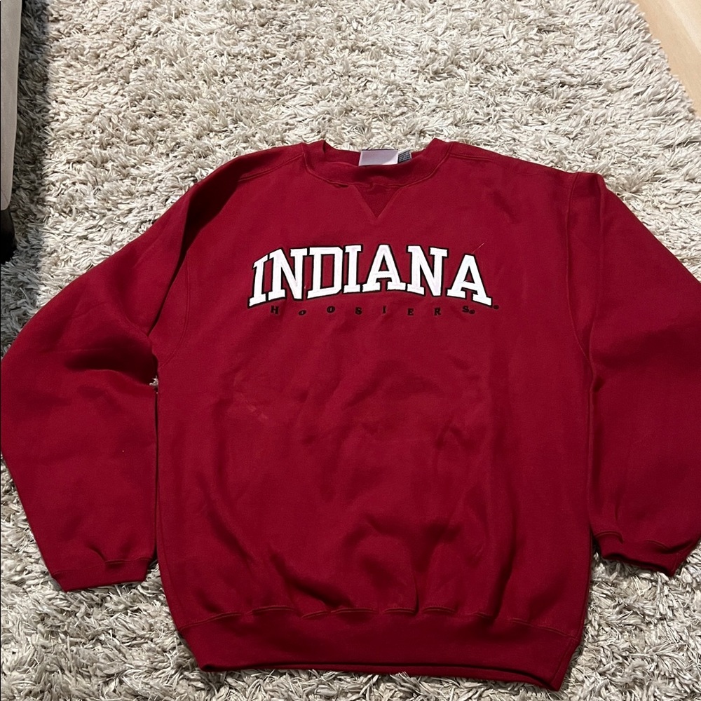 Indiana Hoosiers Men's Red Crewneck Sweater